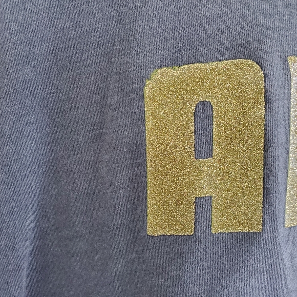 Letluv by Anthropologie Amore Gold Shimmer Graphic T-shirt - Picture 4 of 7